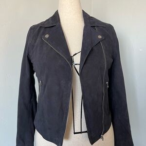 Quince Black Leather Moto Jacket